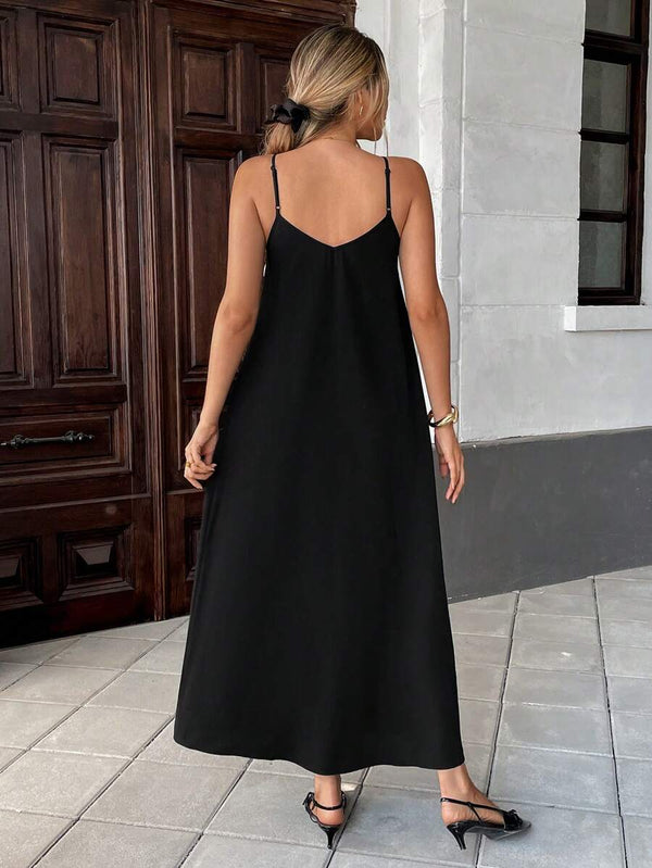 Nina kontrastierendes Maxikleid