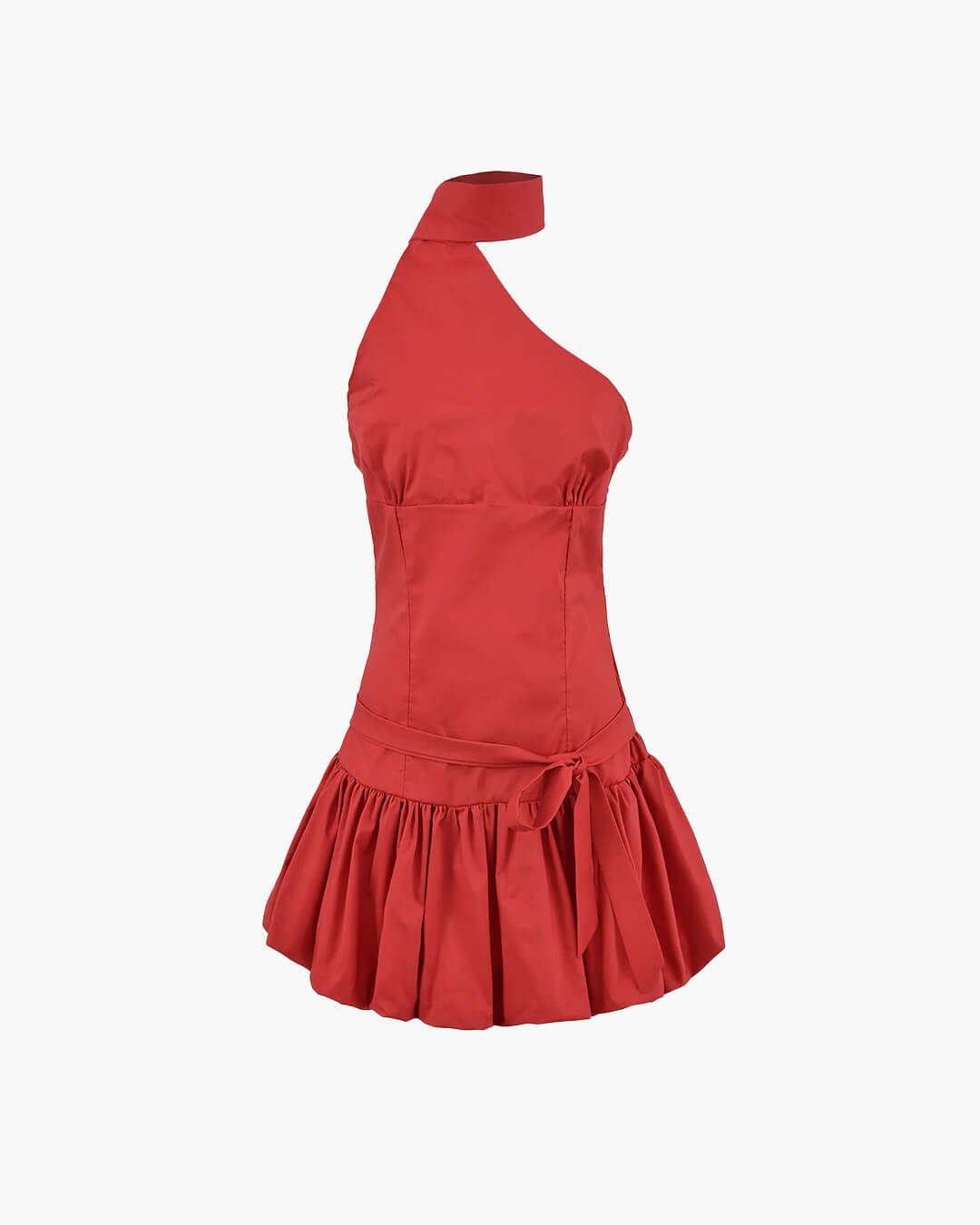 Nina Mini-Kleid mit One-Shoulder-Träger und Punkten