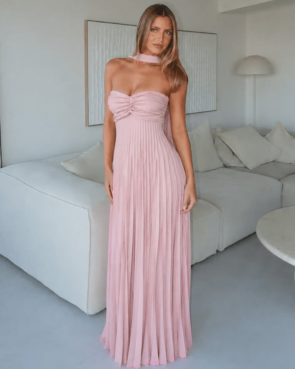 Olivia Mesh-Maxikleid mit Schal