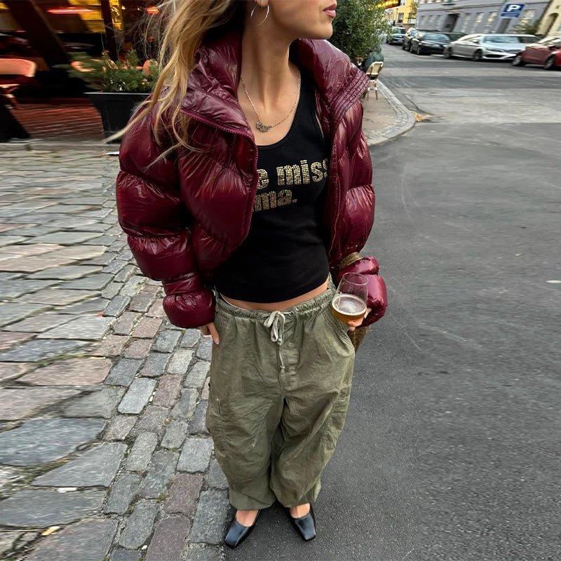 Olivia Glänzende Steppjacke