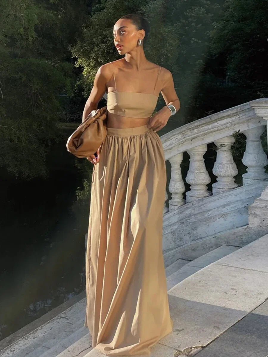 Olivia Gestreiftes zweiteiliges Strickset
