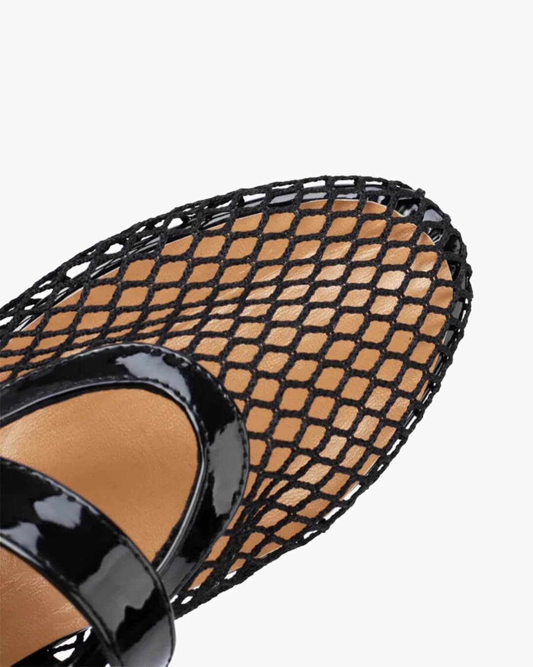Ondine Ballerinas aus Mesh mit Schnalle