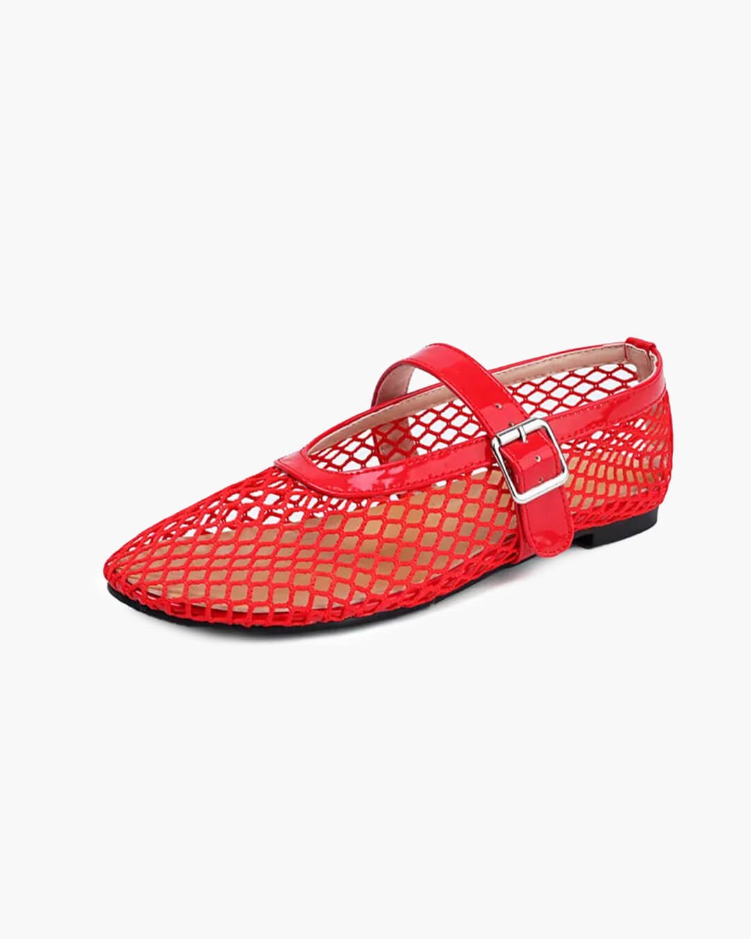 Ondine Ballerinas aus Mesh mit Schnalle