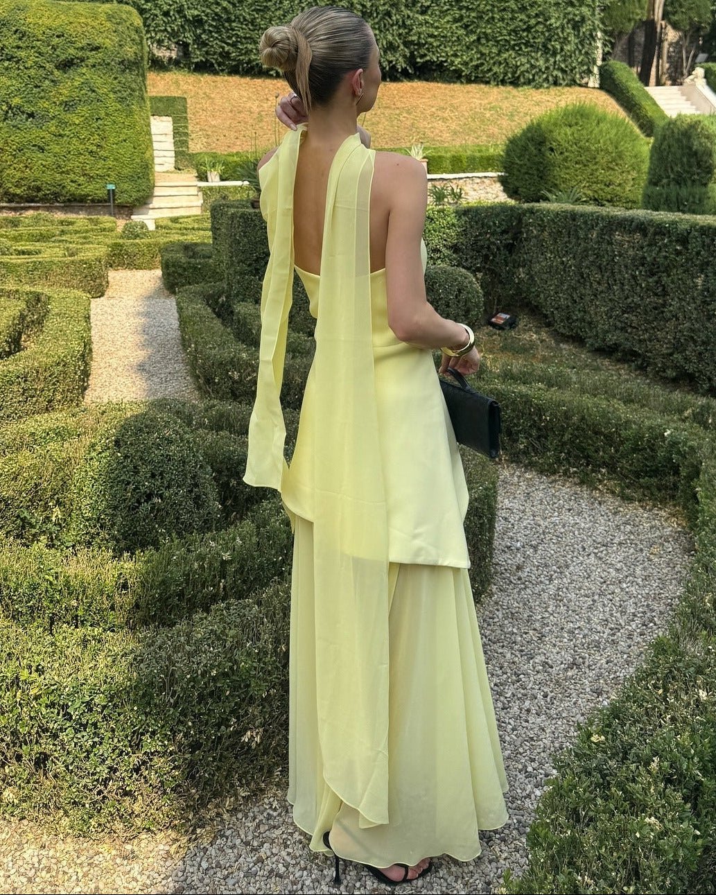 Asymmetrisches transparentes Maxikleid „Ophelia“