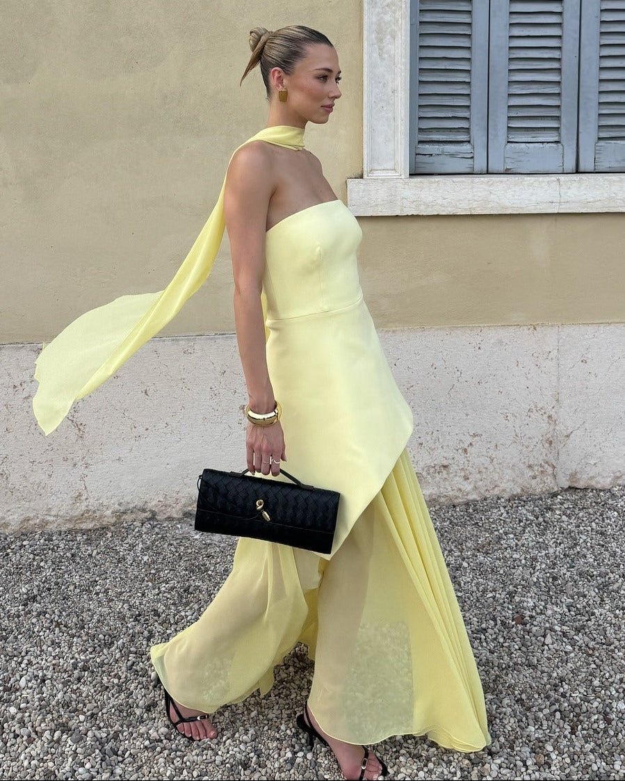 Asymmetrisches transparentes Maxikleid „Ophelia“