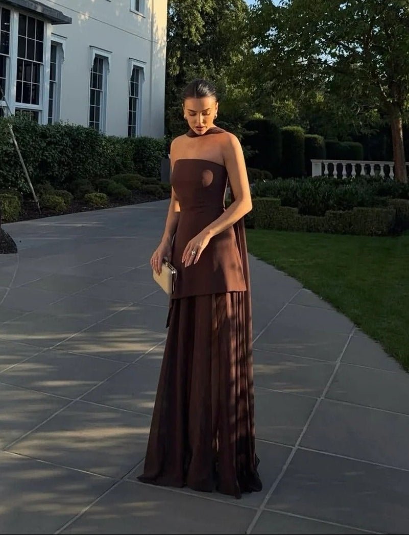 Asymmetrisches transparentes Maxikleid „Ophelia“