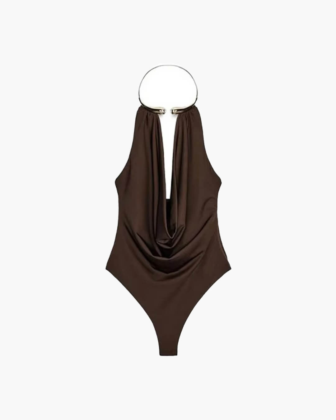 Ophelia drapiertes rückenfreies Bodysuit
