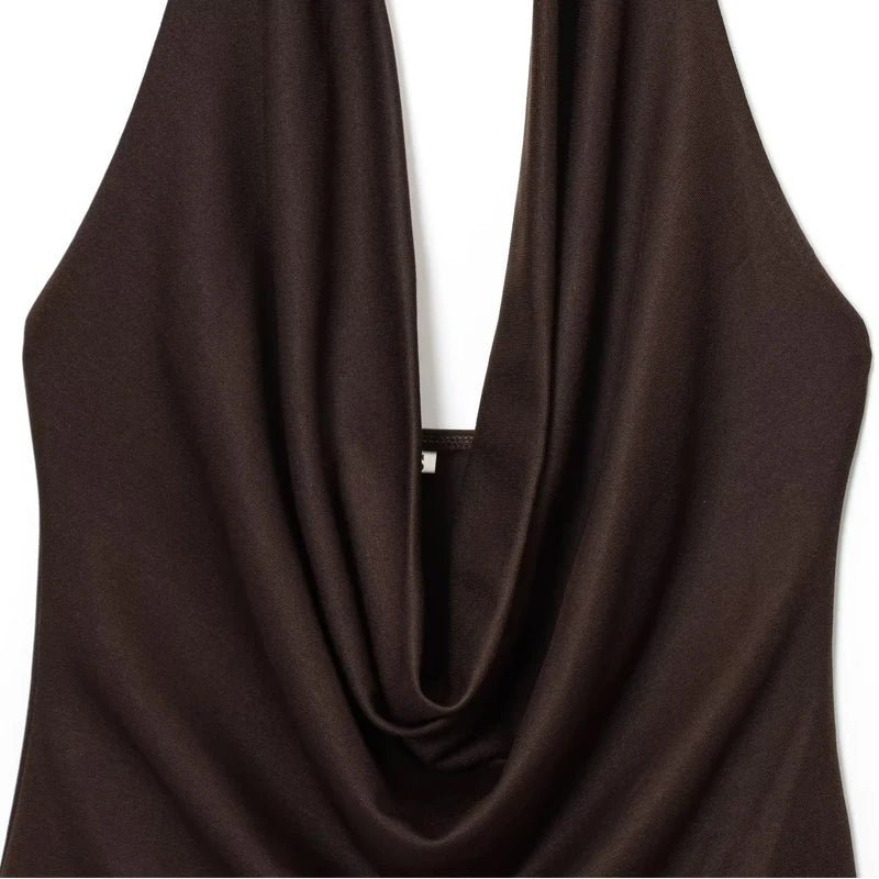 Ophelia drapiertes rückenfreies Bodysuit