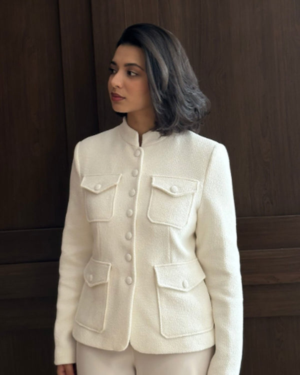 Ophelia Blazer mit Knopfleiste und Taschen