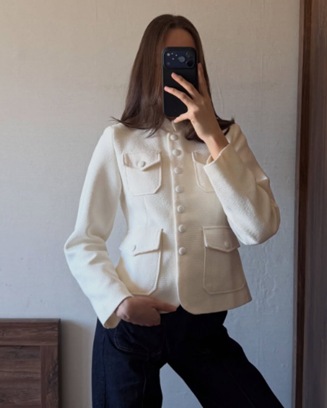 Ophelia Blazer mit Knopfleiste und Taschen