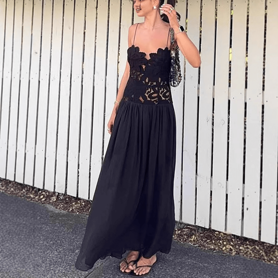 Orla Neckholderkleid aus Spitzen-Mesh