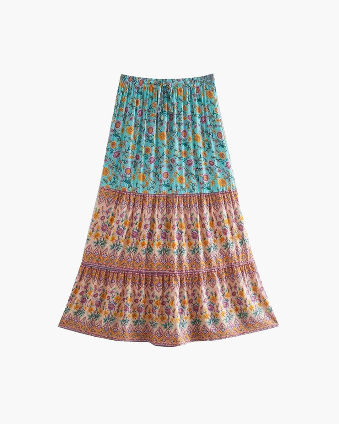 Ottavia Boho-Strandrock mit Blumenmuster