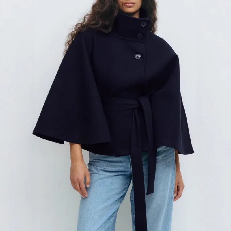 Oversize-Jacke mit Gürtel