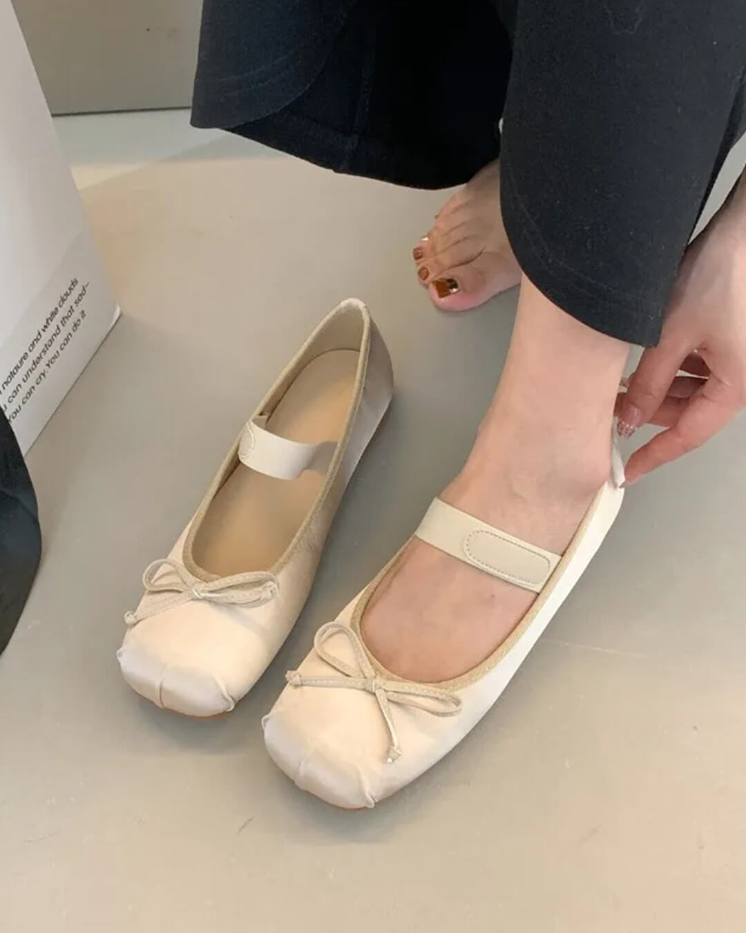 Pamela Satin-Ballerinas mit Schleife