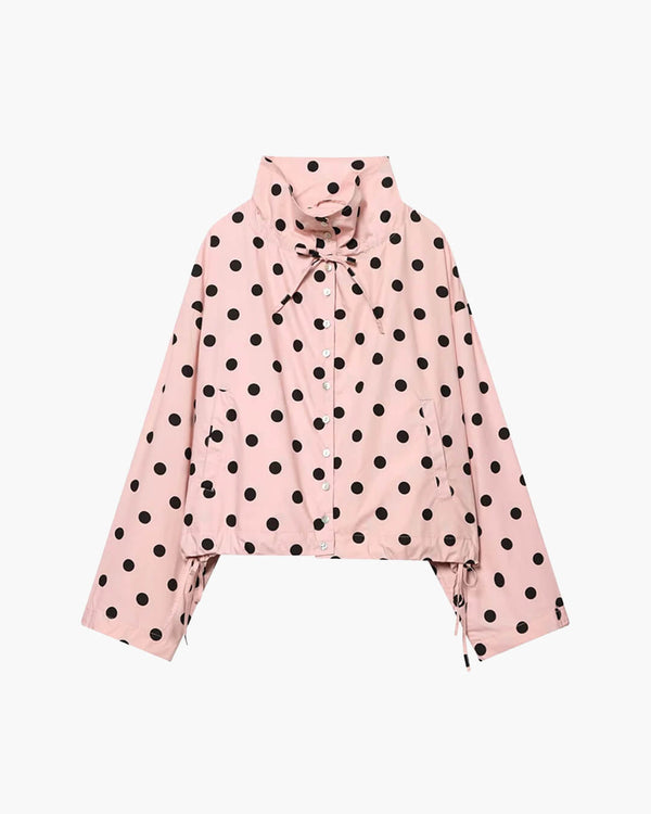 Patricia Jacke mit Polka-Dots und Stehkragen