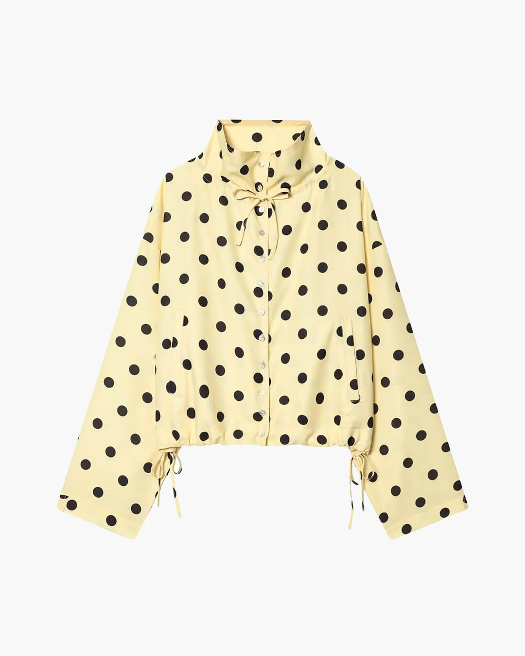 Patricia Jacke mit Polka-Dots und Stehkragen
