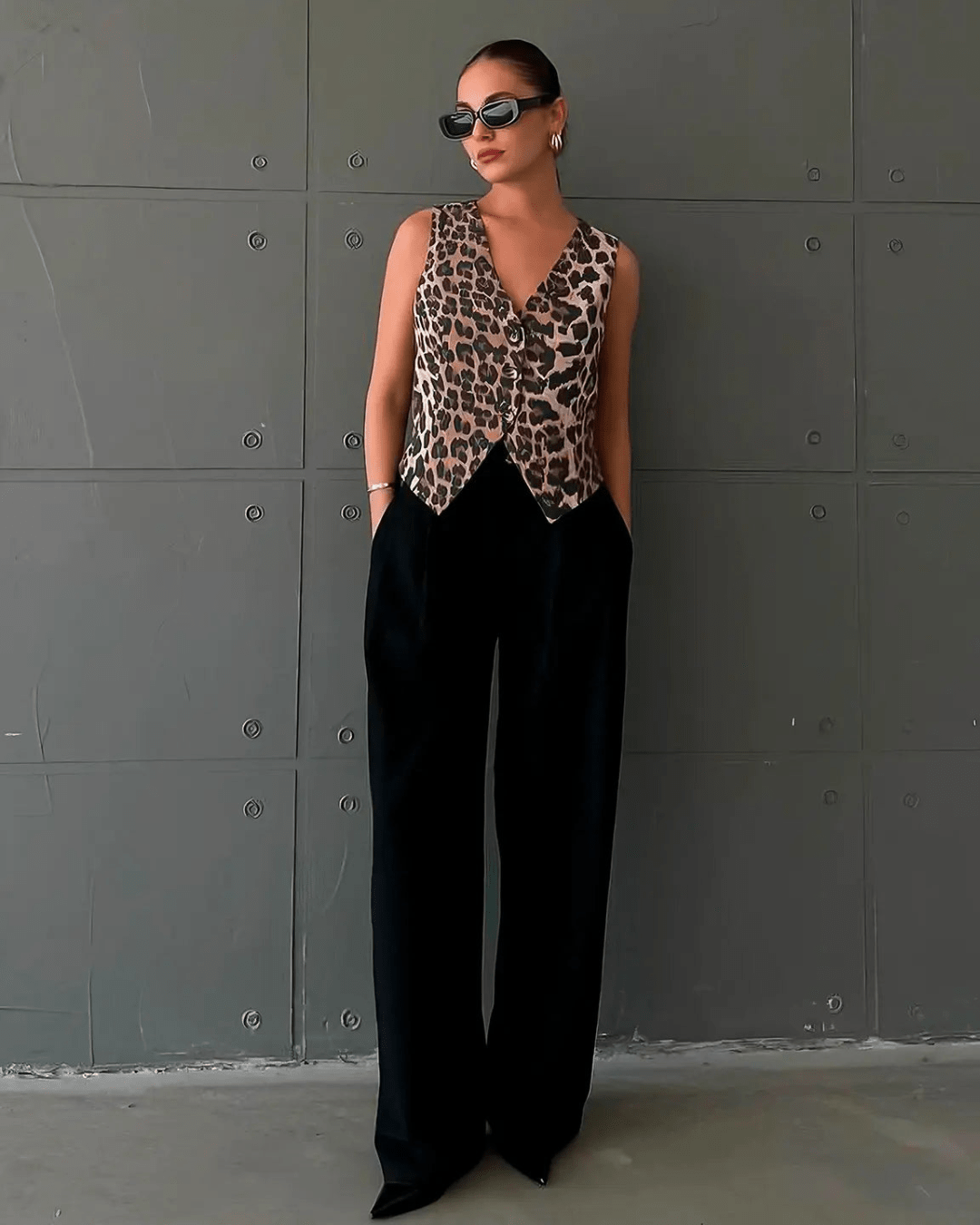 Pilar Weste mit Leopardenmuster