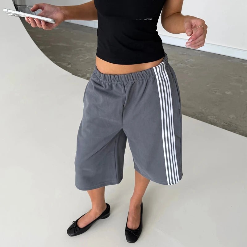 Pixie Vintage-Sweathose mit weitem Bein und Bermuda-Länge
