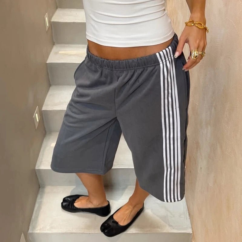 Pixie Vintage-Sweathose mit weitem Bein und Bermuda-Länge