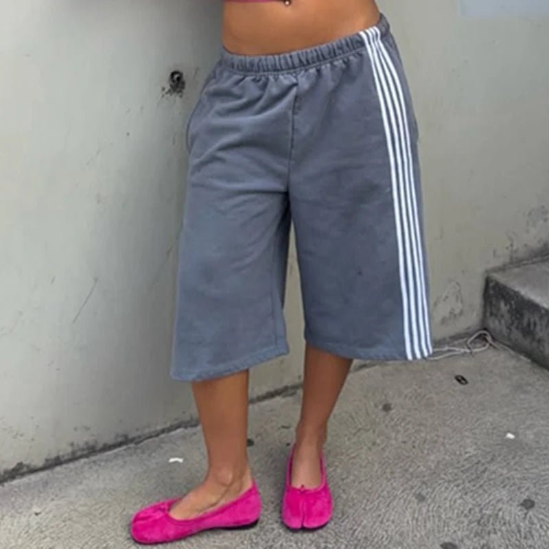 Pixie Vintage-Sweathose mit weitem Bein und Bermuda-Länge