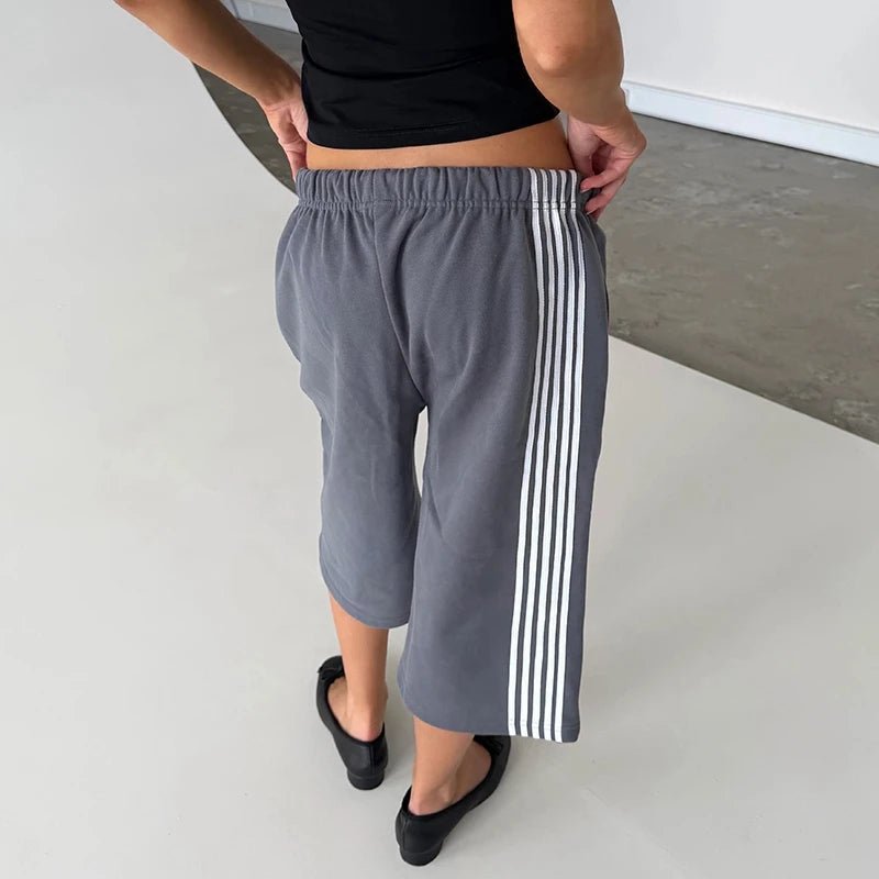 Pixie Vintage-Sweathose mit weitem Bein und Bermuda-Länge