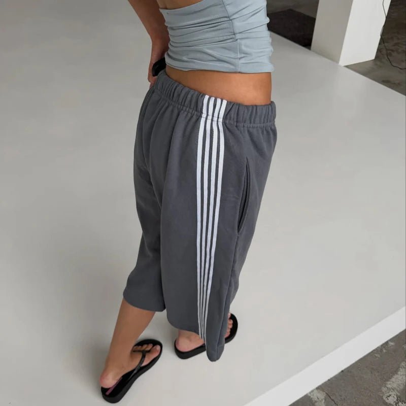 Pixie Vintage-Sweathose mit weitem Bein und Bermuda-Länge