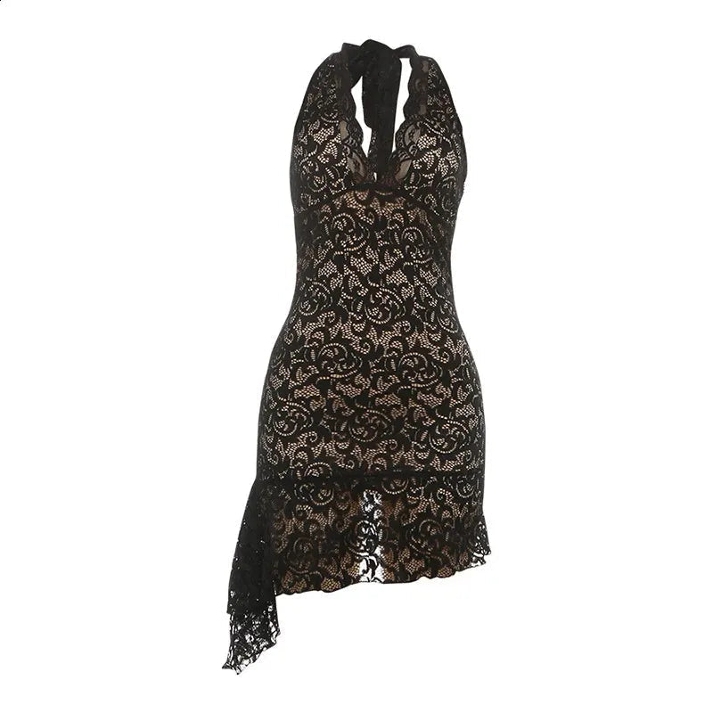 Polly rückenfreies Mini-Kleid mit Neckholder