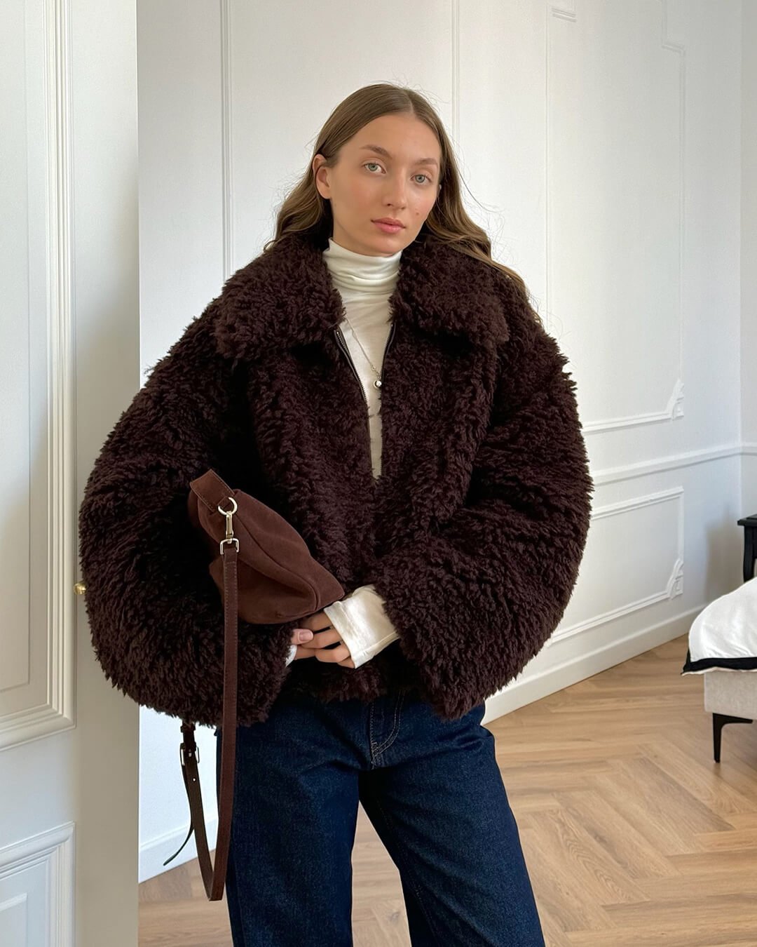 Porsha Teddy-Kunstpelzjacke
