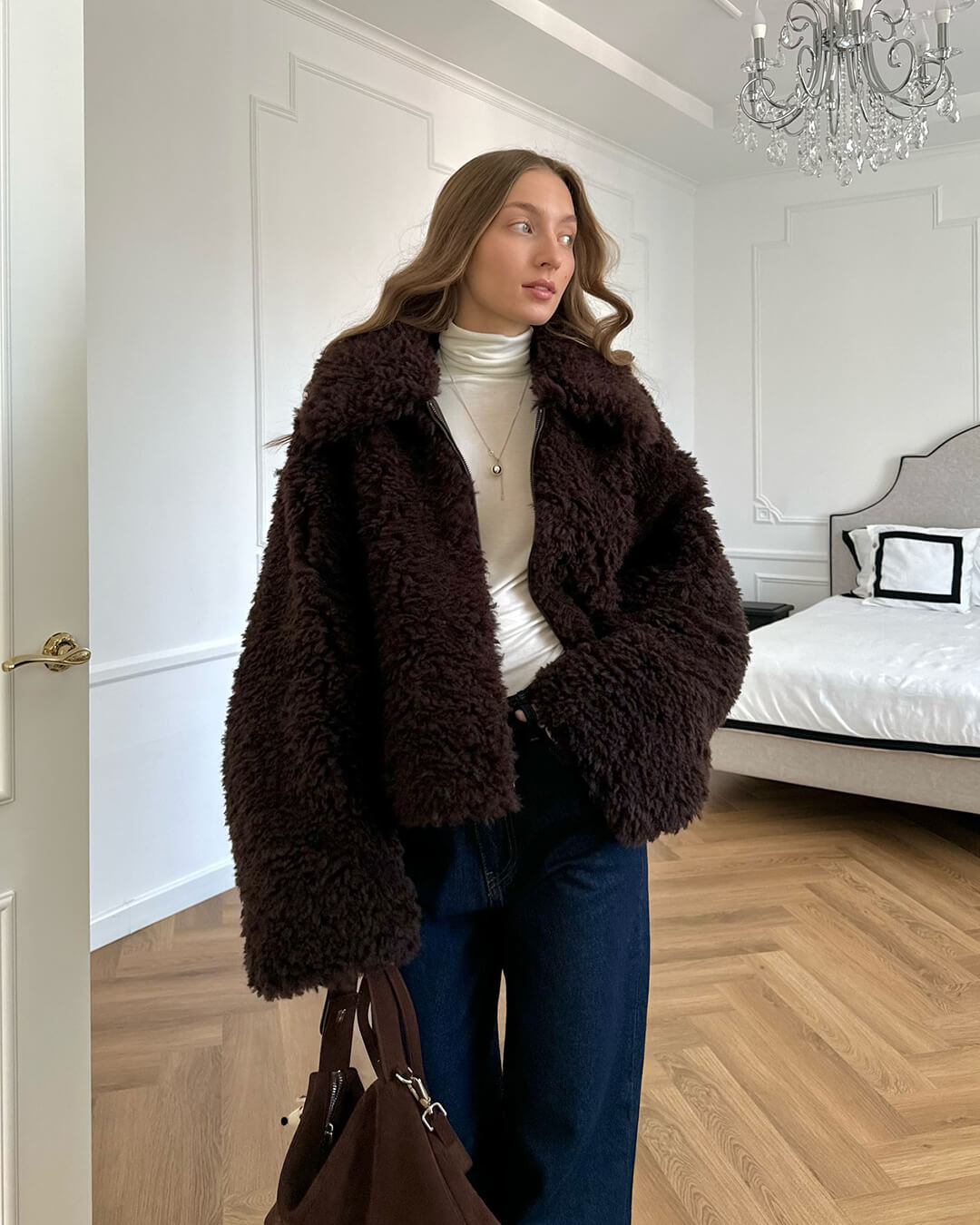 Porsha Teddy-Kunstpelzjacke