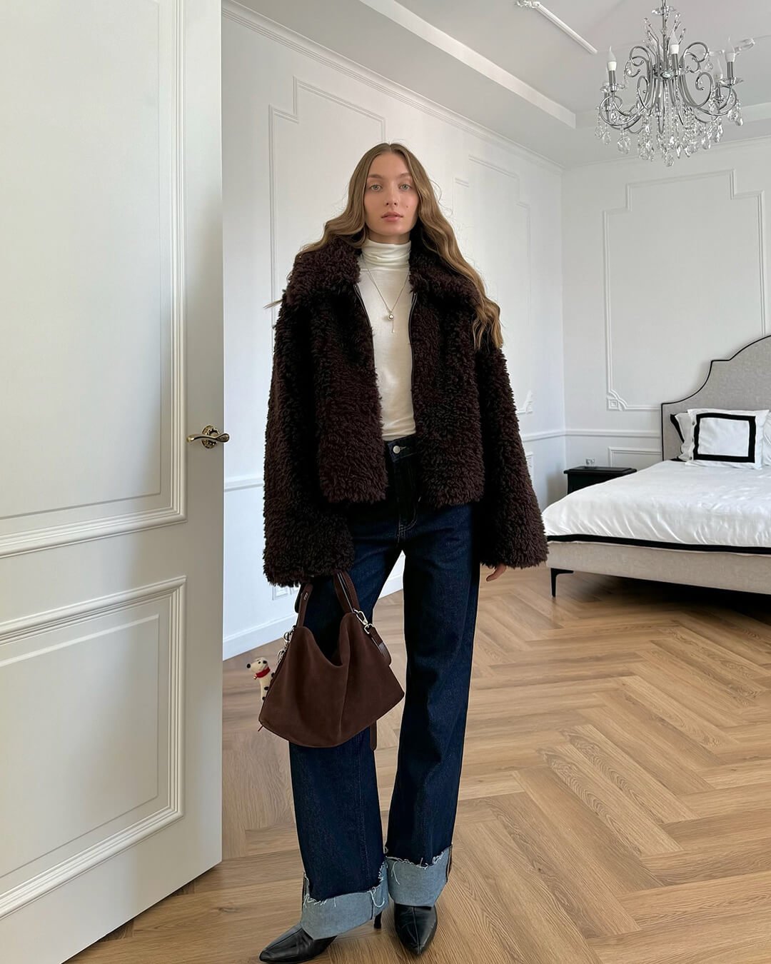 Porsha Teddy-Kunstpelzjacke