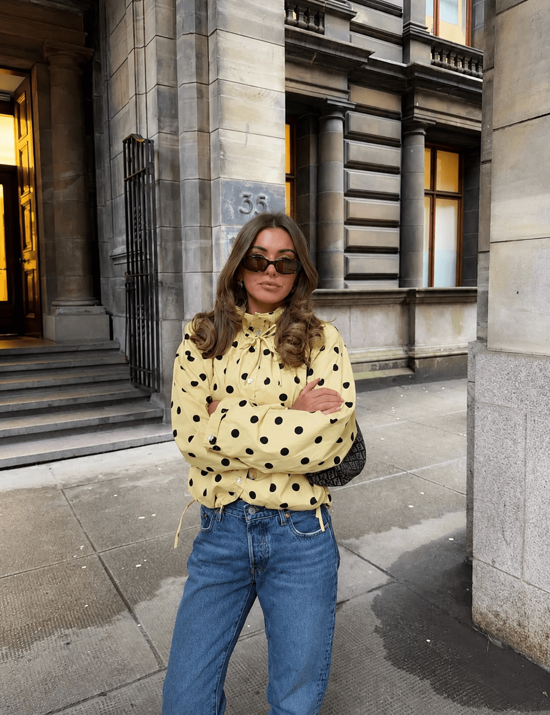 Jacke Presley mit Puffärmeln und Polka-Dots