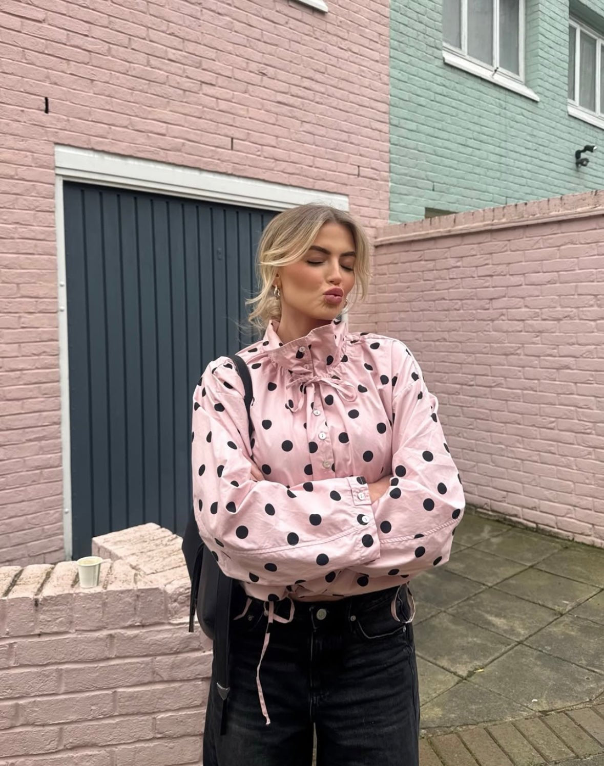 Jacke Presley mit Puffärmeln und Polka-Dots