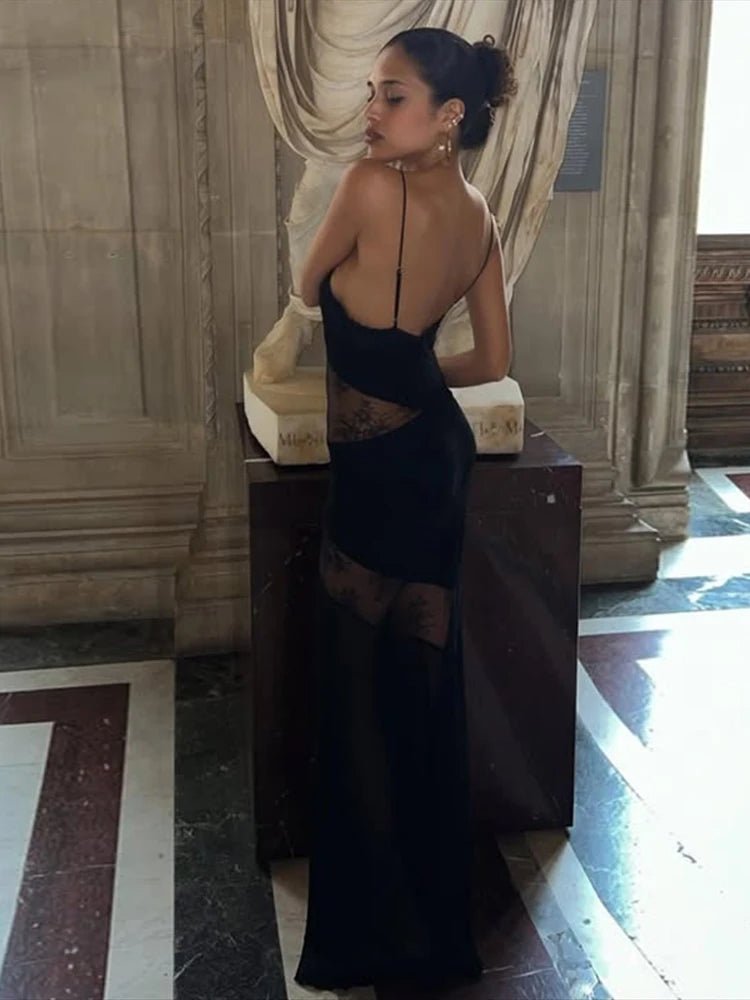 Ravenna transparentes Spitzen-Maxikleid