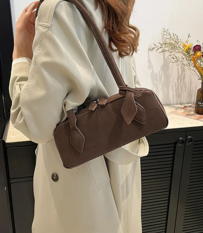 Rebecca Wildleder-Schultertasche