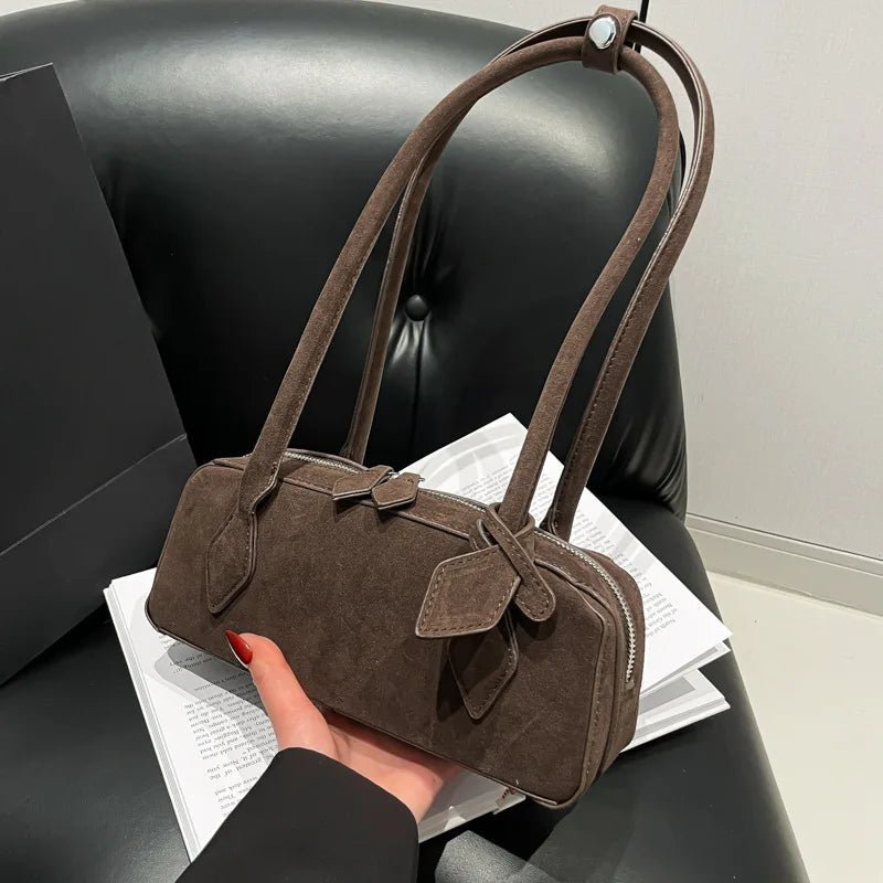 Rebecca Wildleder-Schultertasche