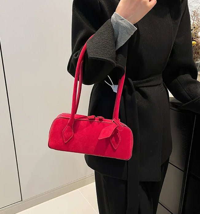 Rebecca Wildleder-Schultertasche