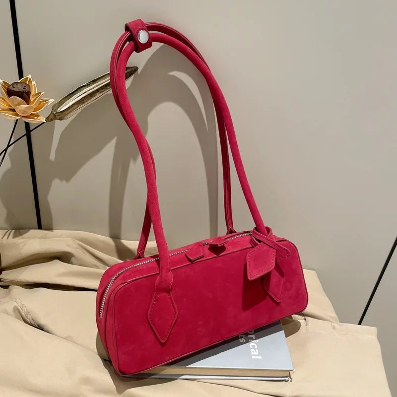 Rebecca Wildleder-Schultertasche