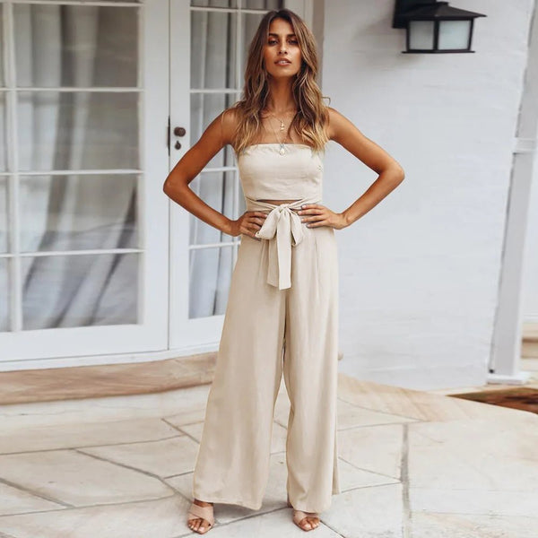 Regina trägerloser Jumpsuit mit geradem Schnitt