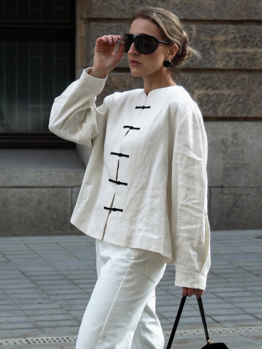 Mirela Hemdjacke mit Knotenknöpfen