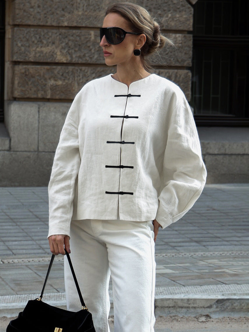 Mirela Hemdjacke mit Knotenknöpfen