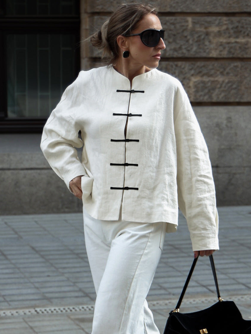Mirela Hemdjacke mit Knotenknöpfen