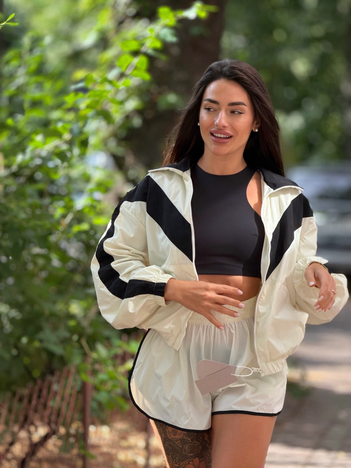 Windbreaker-Jacke Remi mit Chevron-Muster