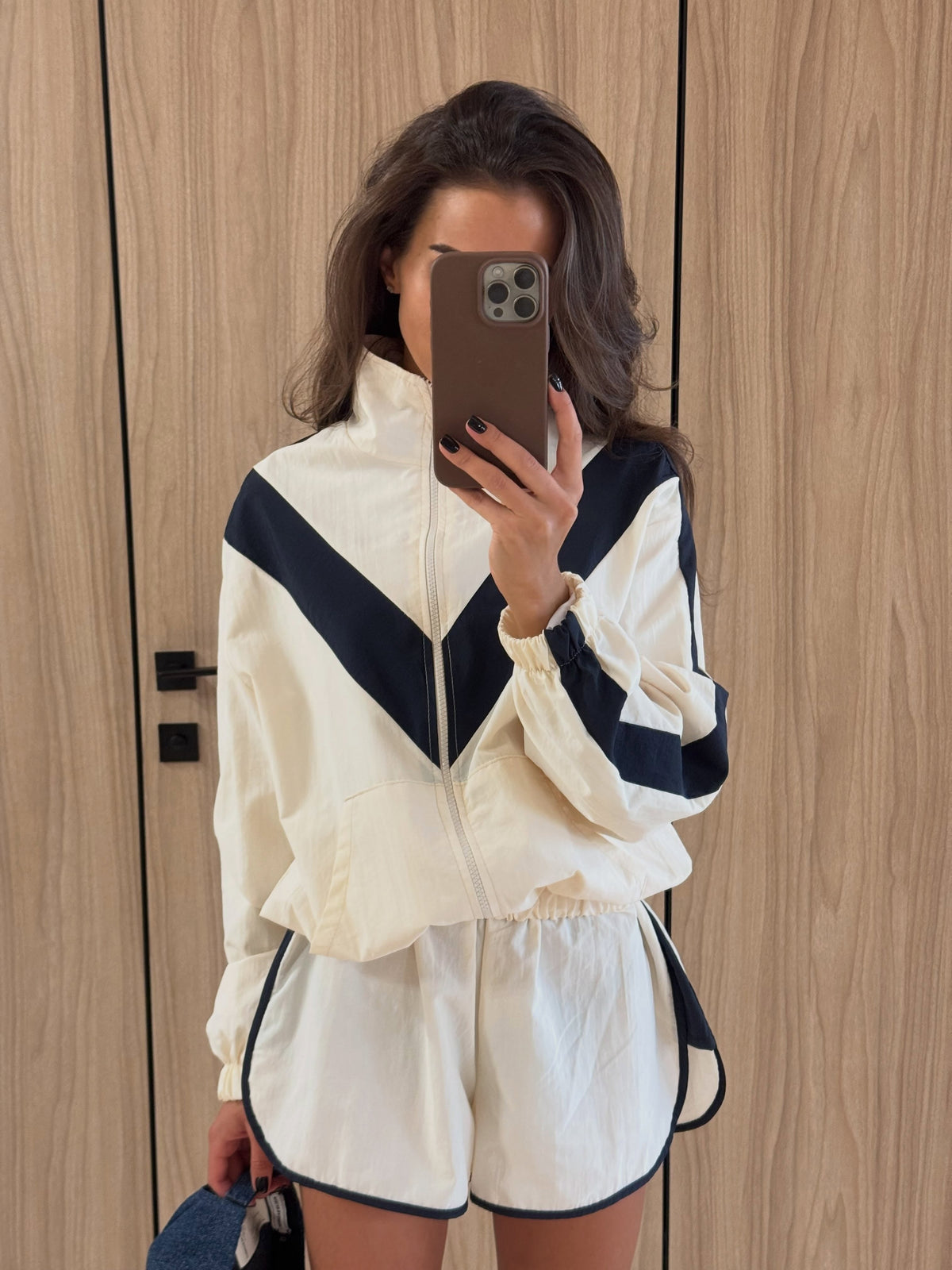 Windbreaker-Jacke Remi mit Chevron-Muster