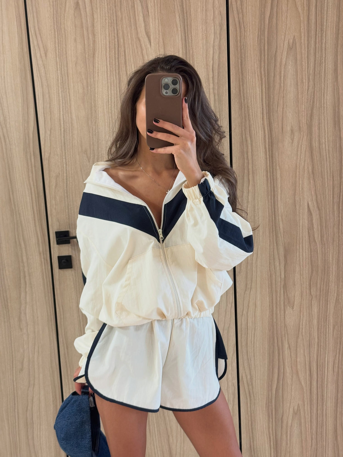 Windbreaker-Jacke Remi mit Chevron-Muster