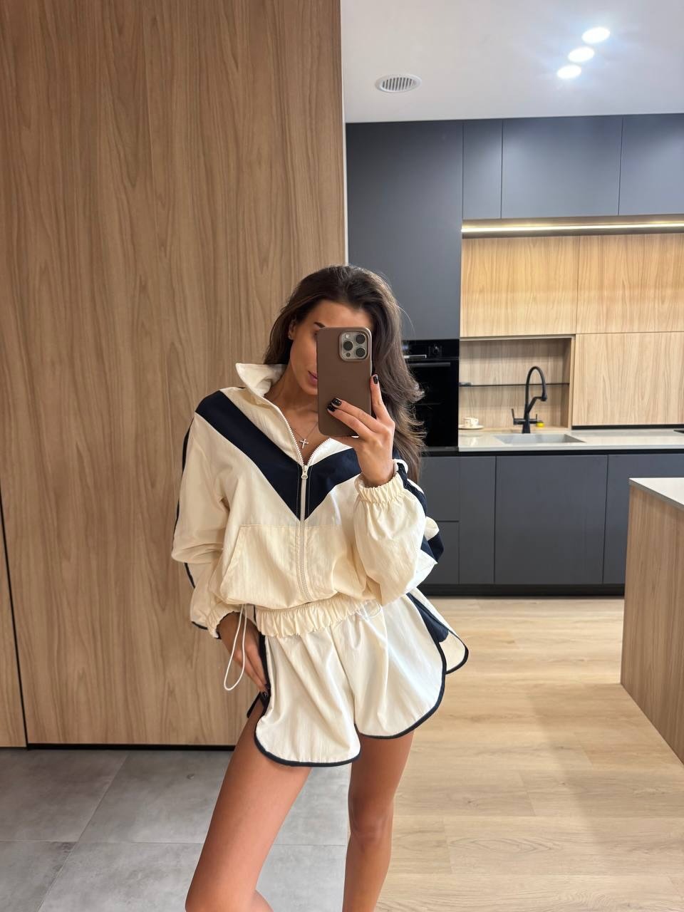 Windbreaker-Jacke Remi mit Chevron-Muster