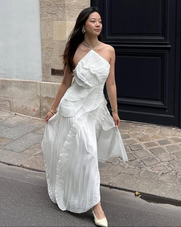 Renata Neckholder-Abendkleid in A-Linie