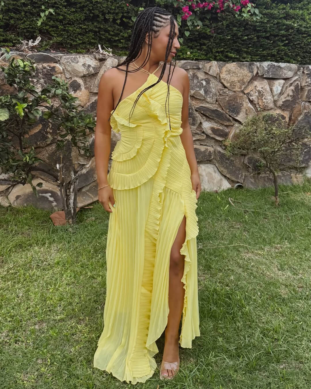 Renata Neckholder-Abendkleid in A-Linie
