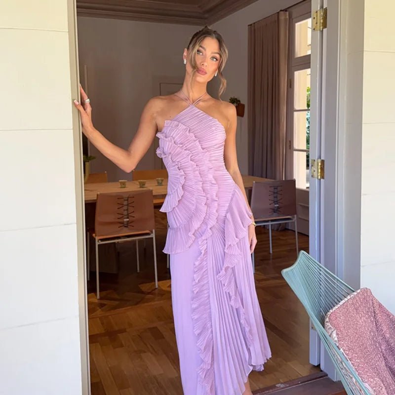 Renata Neckholder-Abendkleid in A-Linie