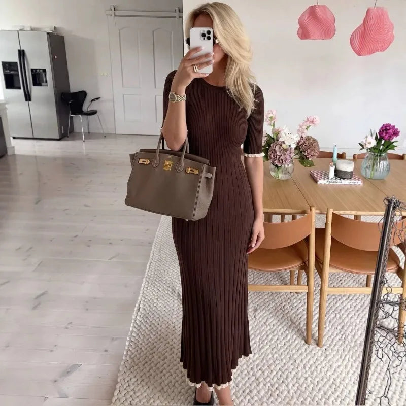 Eliane Midikleid in Rippstrick