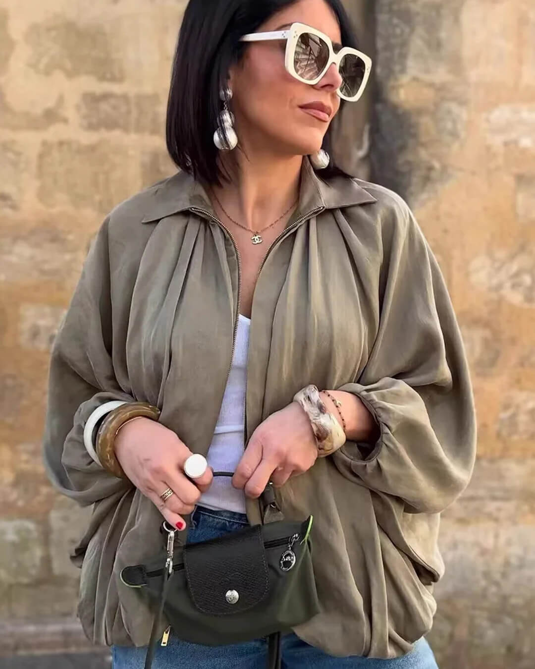 Ritchel Plissierte Jacke mit Reißverschluss
